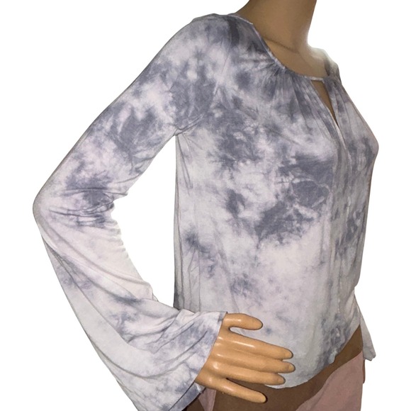 AE Soft & Sexy Flare Sleeve Tie Dye Top Size S Boho Chic Coastal Wanderlust - Picture 3 of 9